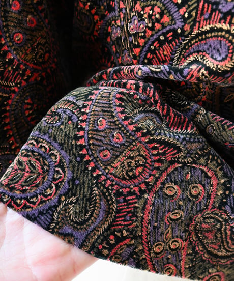 【Seek an nur】Italy Paisley Velours Puff Jacket