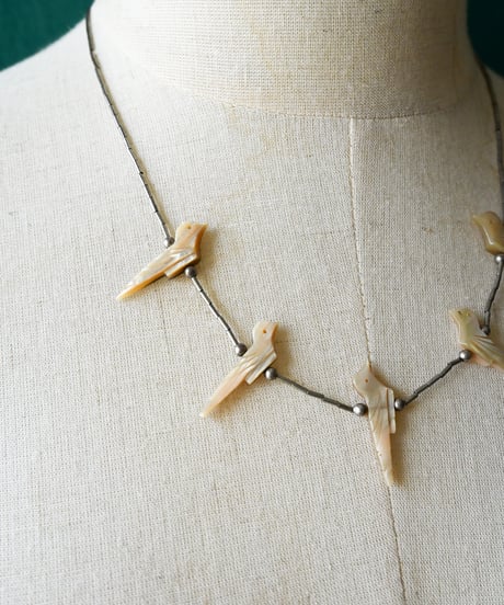 〈Accessory〉Native American Bird Shell Fetish Necklace