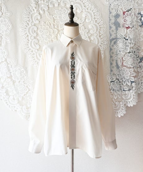 【Seek an nur】Tyrolean Embroidered Over Shirt