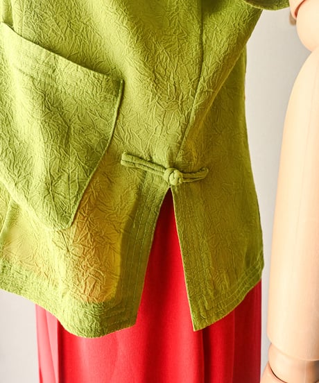 【curoam】Embroidered china blouse