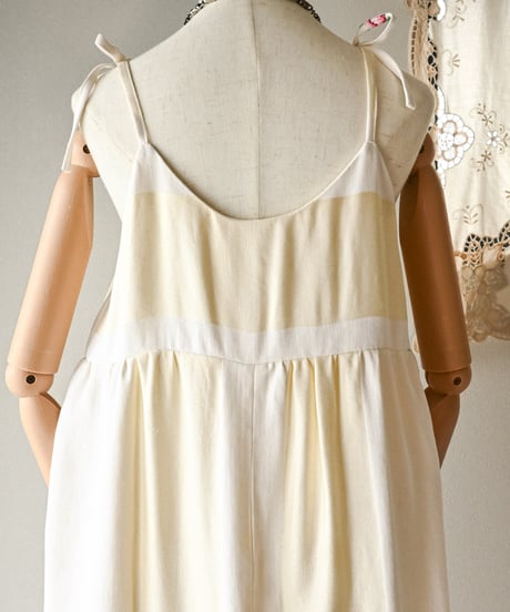 【Seek an nur】Vintage embroidered fabric cami dress