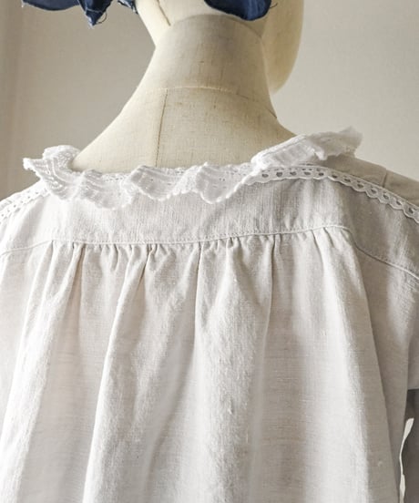 【Seek an nur】1890-1910's French antique linen smock