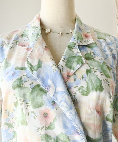 【Seek an nur】Euro floral art jacket blouse