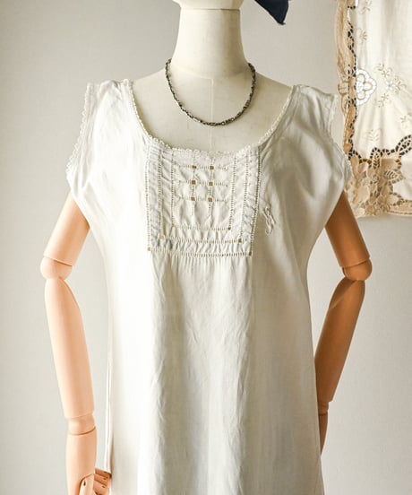 【Seek an nur】1890-1910's French antique night dress