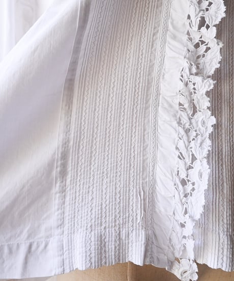 【Seek an nur】French Antique Cotton Night Blouse