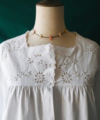 【Seek an nur】⁡1900-20's French Cutwork Night Blouse
