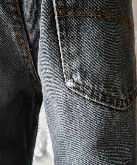 【Seek an nur】Black Flare Denim Pants