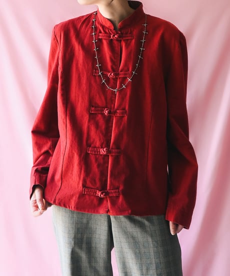【tiny yearn】China Design Linen Shirt/Jacket