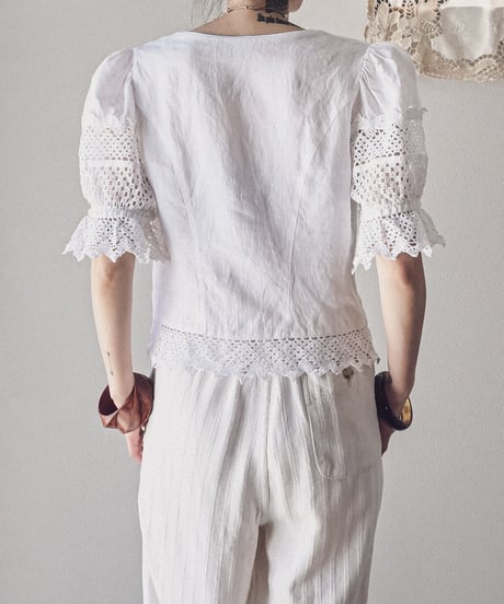 【Seek an nur】Euro lace linen dirndl blouse