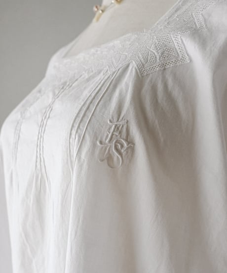 【Seek an nur】1900-10's antique night gown dress