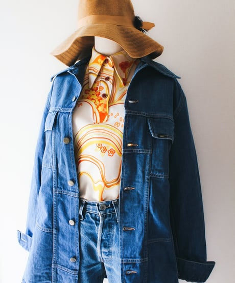 【tiny yearn】1970's Vintage Euro Art Flower Blouse
