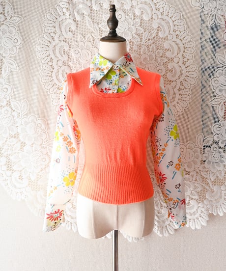 【tiny yearn】Euro Layered Design Knit Tops