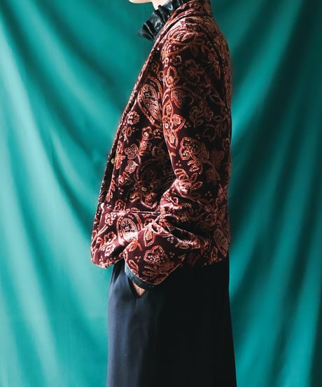【Seek an nur】USA Paisley Velours Tailored Jacket