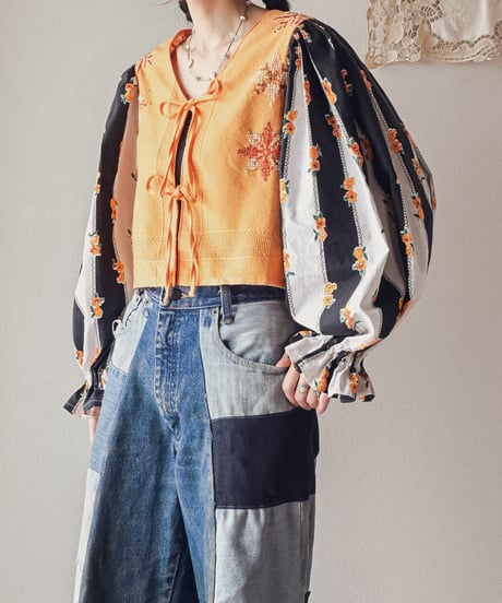 【curoam】Vintage Skirt Reworked Blouse