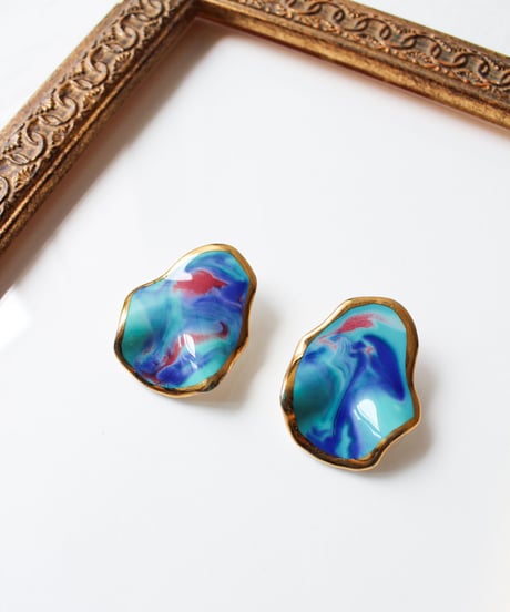 〈Accessory〉Vintage Art Ceramic Pierce
