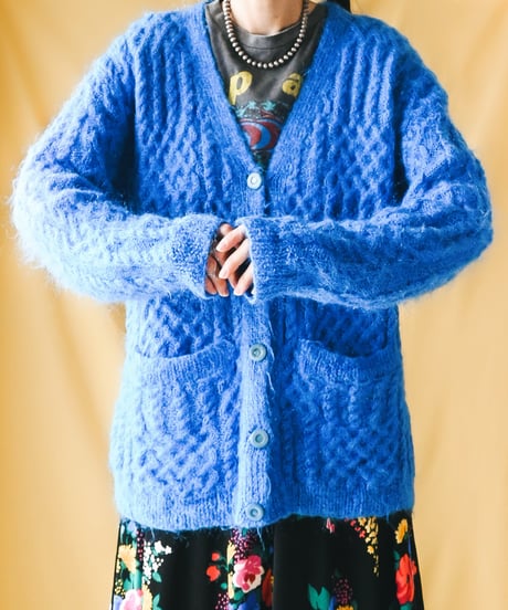 【tiny yearn】Cable Mohair Knit Over Cardigan