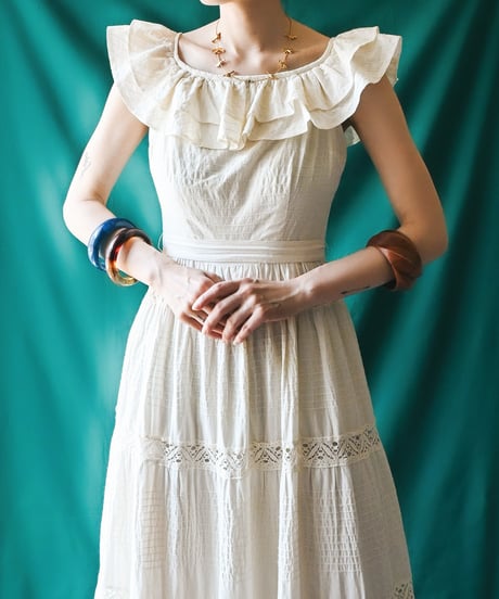 【Seek an nur】1970's Vera Mont Paris Maxi Dress