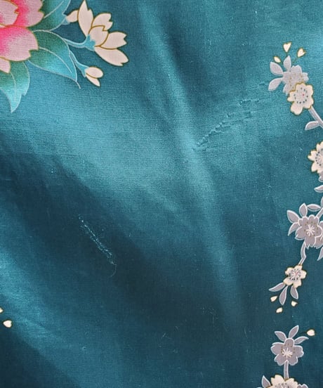 【tiny yearn】Vintage Printed Satin Chinese Long Gown