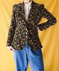 【tiny yearn】1970's Euro Floral Velvet Jacket