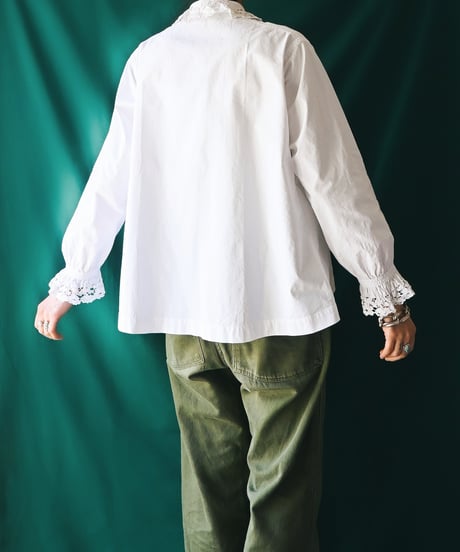 【Seek an nur】French Antique Cotton Night Blouse