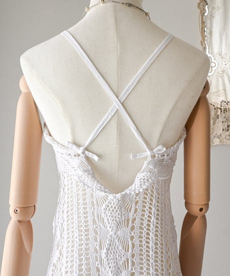 【Seek an nur】Vintage cotton crochet dress