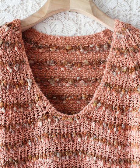 【tiny yearn】Low Gauge Long Sleeve Mix Knit