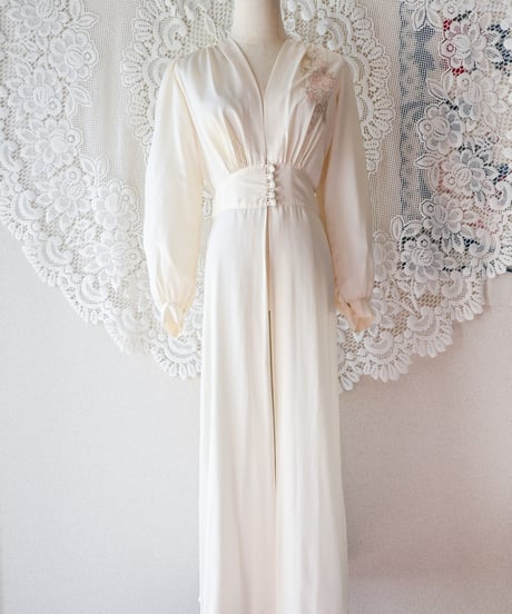 【Seek an nur】1940~50's USA Satin Night Gown