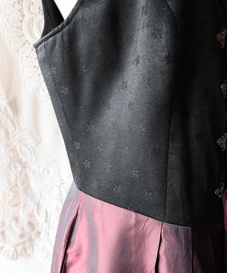 【Seek an nur】Tyrolean Black×Metallic Dirndl Dress