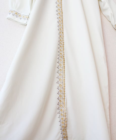 【Seek an nur】Embroidered Sheer Caftan Dress