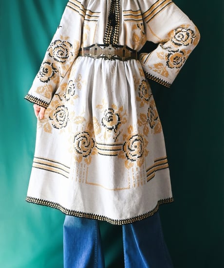【Seek an nur】Romanian Vintage Embroidered Dress