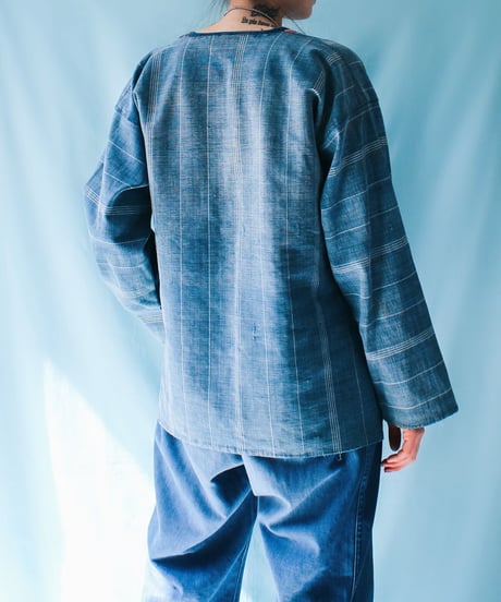 【tiny yearn】Vintage Guatemala Embroidered Denim Tops