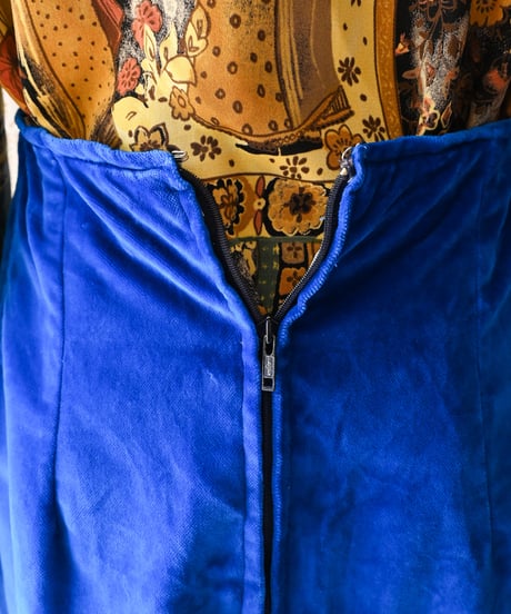 【tiny yearn】1970's Vintage Velvet Maxi Skirt