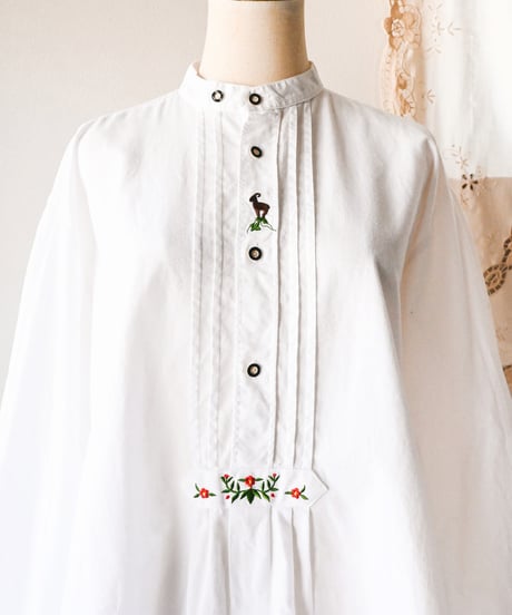 【Seek an nur】Tyrolean Embroidered Over Shirt