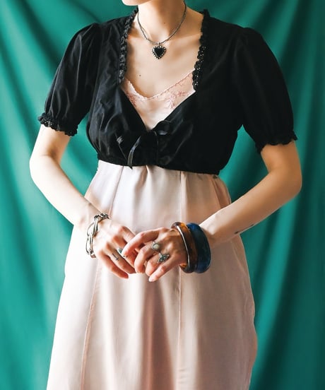 【Seek an nur】Euro Cropped Puff Dirndl Blouse