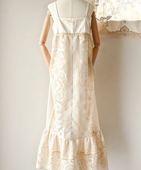 【Seek an nur】Vintage lace fabric cami dress