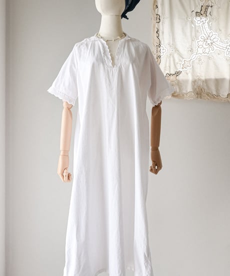 【Seek an nur】1900-20's antique night shirt gown