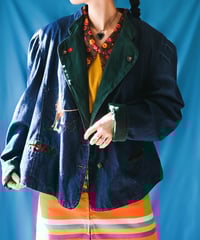 【tiny yearn】Tyrolean Denim Puff Over Jacket