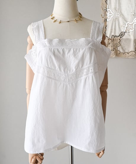 【Seek an nur】1920-40's antique cotton night cami
