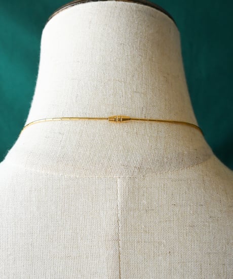 〈Accessory〉Native American Gold Tone Fetish Bird Necklace