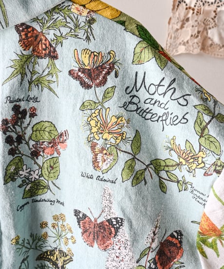 【curoam】Vintage tea towel patchwork shirt