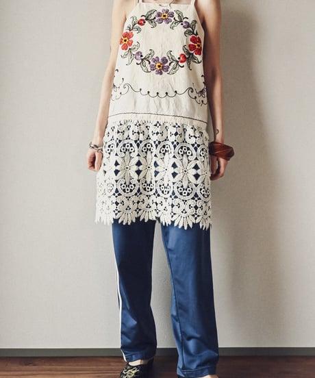 【Seek an nur】Vintage embroidery lace cami dress