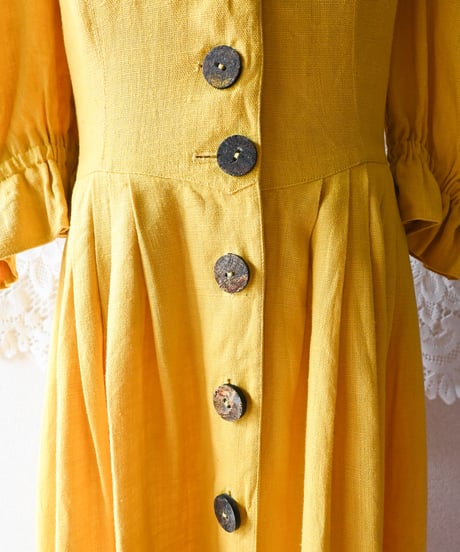 【tiny yearn】Tyrolean Linen Puff Dirndl Dress