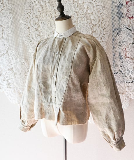 【Seek an nur】French Antique Linen Smock