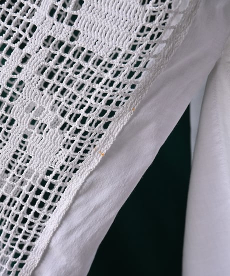【Seek an nur】1960s Romanian Crochet Folk Blouse