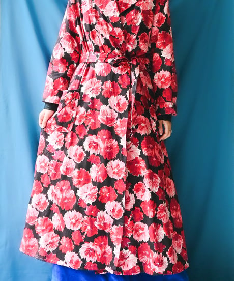 【tiny yearn】1970's Floral Art Dress Gown
