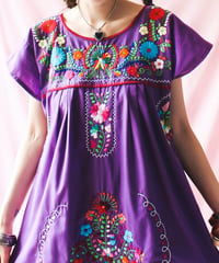 【tiny yearn】Mexican Floral Hand Embroidered Dress