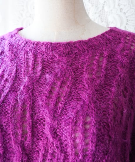 【tiny yearn】Lace Mohair Knit Sweater