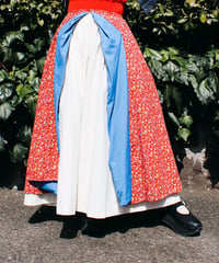 【tiny yearn】1970's Vintage Floral Layered Flare Skirt