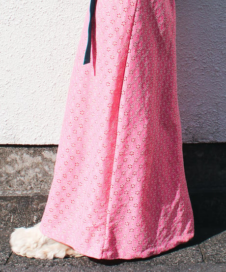 【tiny yearn】1960's Floral Lace Maxi Dress