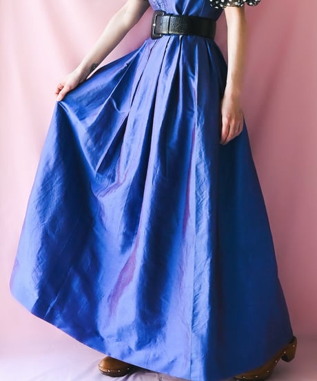 【tiny yearn】Tyrolean Metallic Silk Dirndl Dress